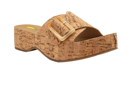 Bertha Faux Leather Sandal with Tortoise