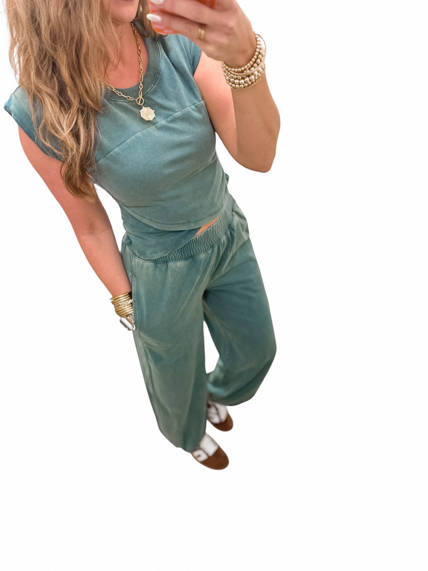 Real Teal Two Piece Set