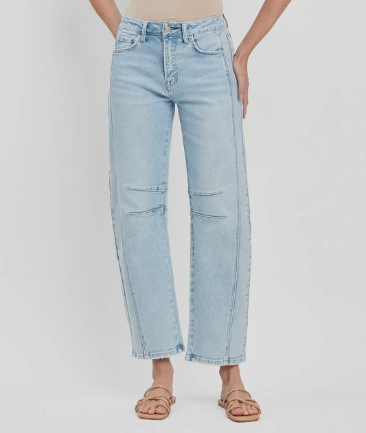 Northern Lights High Rise Black Barrel Jeans