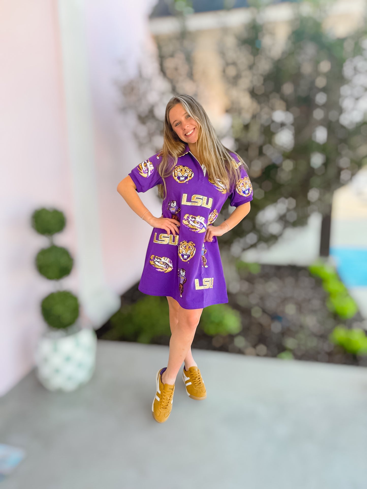 LSU Logo Patch Dress