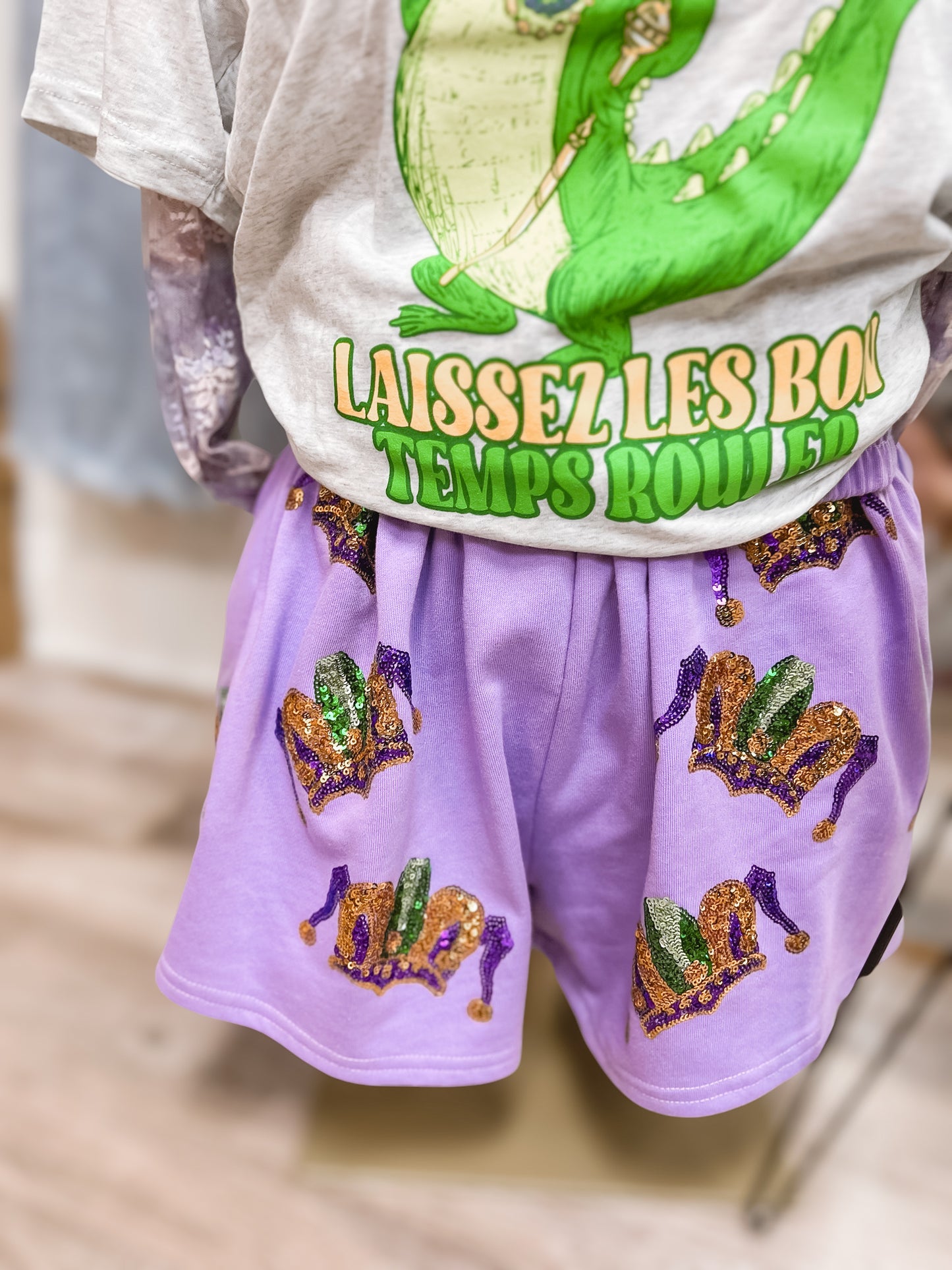 MARDI GATOR HEATHER WHITE CREW T-SHIRT