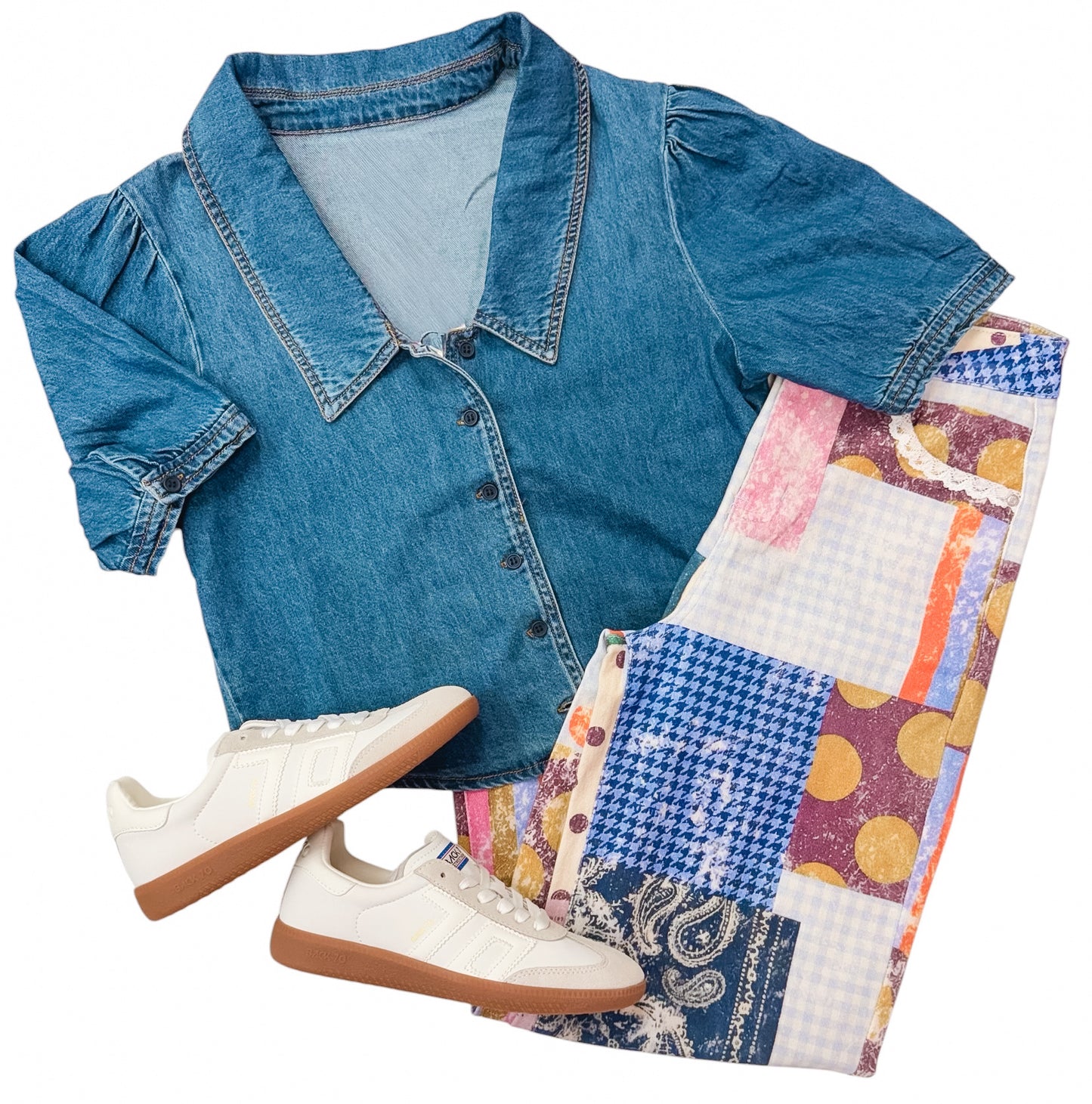 Kyleigh Denim SS Top