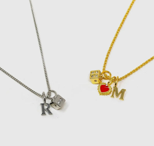 Mini Solid Initial Charm