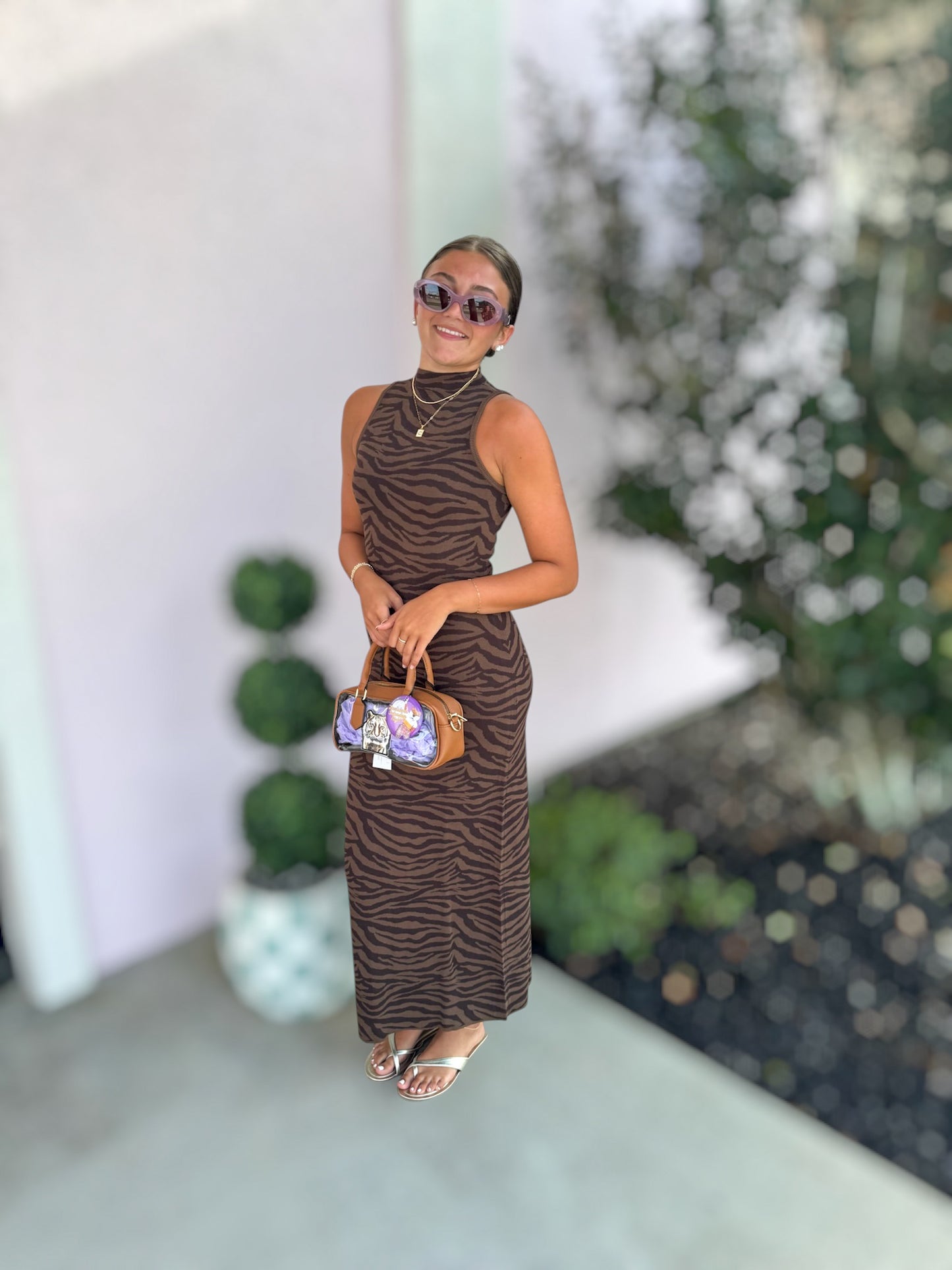 Shauna Maxi Dress Wild Tiger Knit