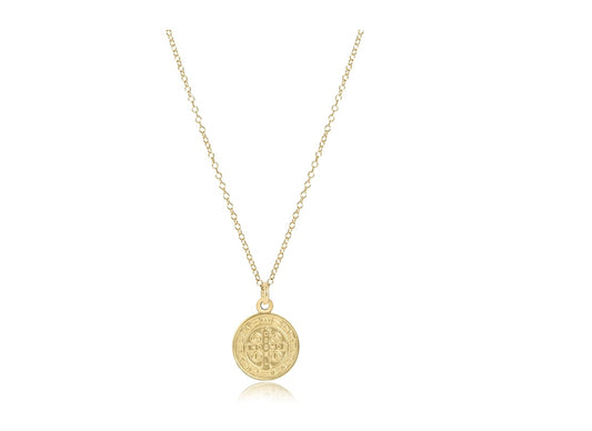 16” Necklace Gold - Blessing Gold Disc