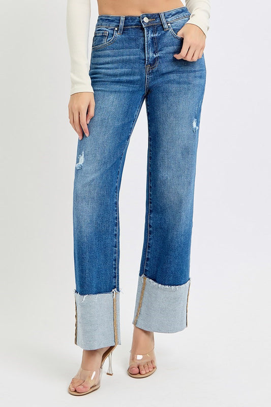 Friday HR Ankle Cuffed Jeans