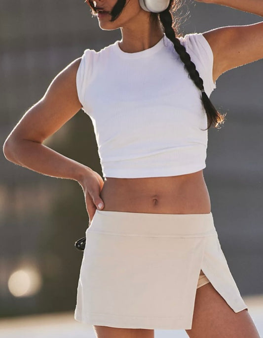 Hot Shot Mini Skort Ivory