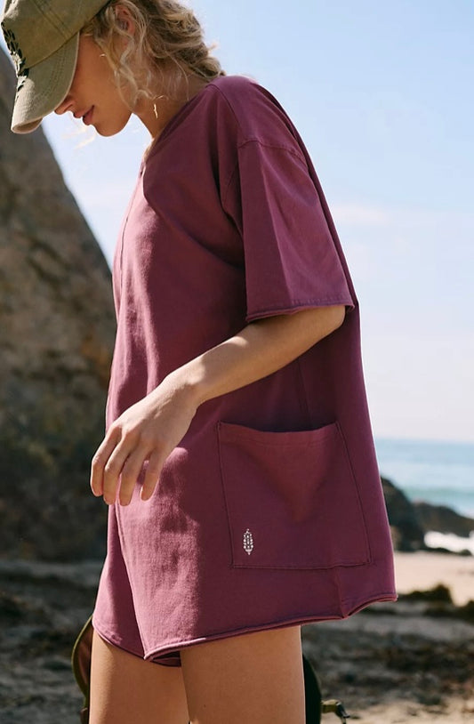 Hot Shot Tee Romper Clove