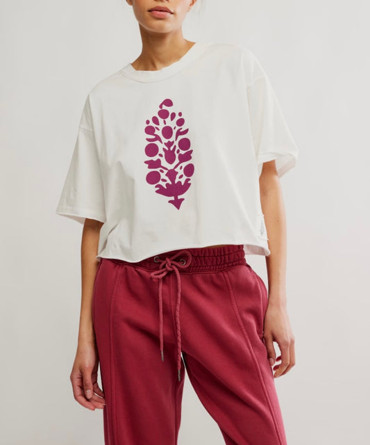 Inspire Logo White Deep Mulberry