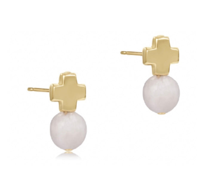 Signature Cross Small Mixed Metal Stud main image 0