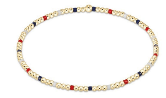 Hope Sincerity Pattern 2mm Bead Bracelet - Firecracker