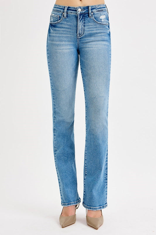 June High Rise Straight Leg Jeans