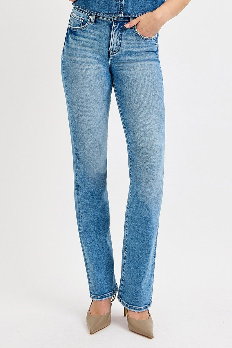 June High Rise Straight Leg Jeans