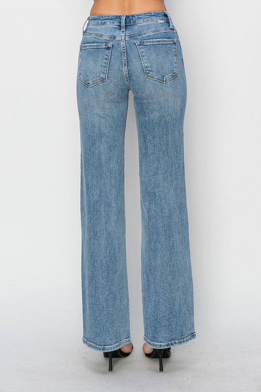 Myra Mid Rise Straight Leg Jeans