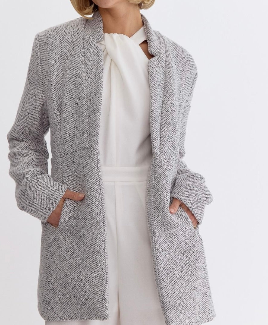 Timeless Tweed Blazer Grey