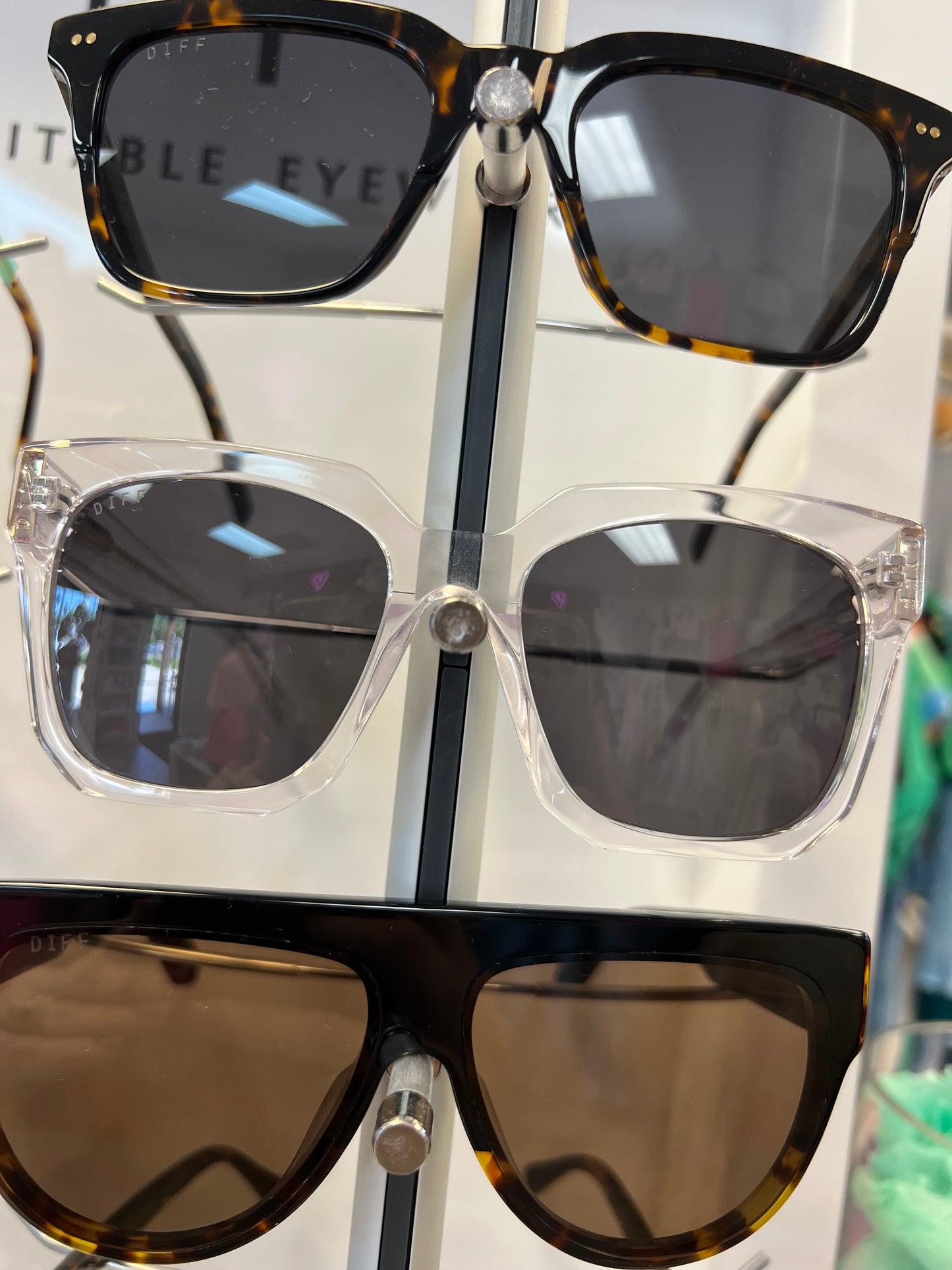 Ariana Clear Diff Sunglasses