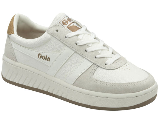 Gola Women’s Grandslam 88 Trainer White/Light Caramel