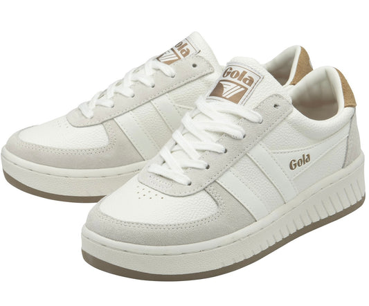 Gola Women’s Grandslam 88 Trainer White/Light Caramel