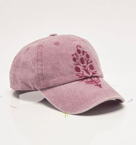 Big Buti Baseball Cap Deep Mulberry Tonal