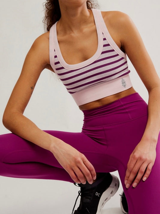 Stripe Go To Bra Deep Mulberry Combo