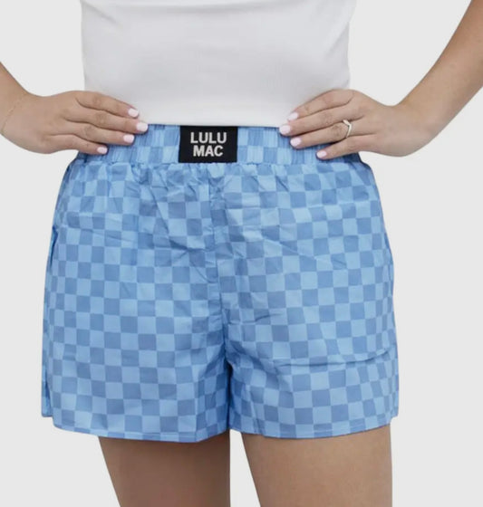 Blue & Blue Checkered Boxers