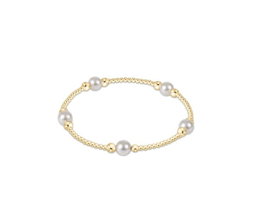 Purpose Pearl 6mm Bead Bracelet - Gold