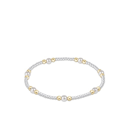 Purpose Pearl 4mm Bead Bracelet - Mixed Metal