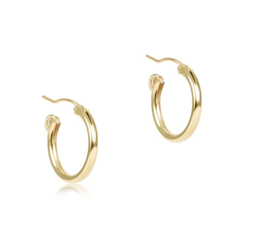 Round Gold 0.5" Hoop - Smooth