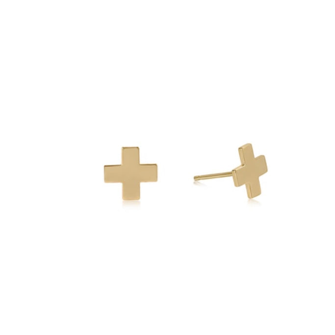 SIGNATURE Cross Stud - Gold