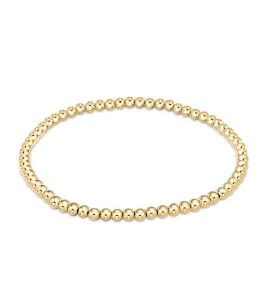 EGIRL CLASSIC GOLD 3MM BEAD BRACELET