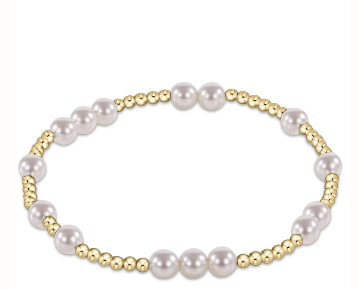 HOPE Unwritten 5mm Bead Bracelet - Pearl
