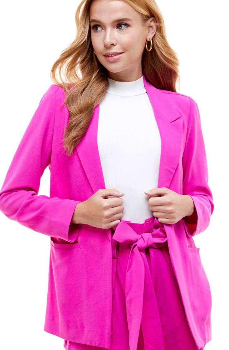 Classy Boss Blazer Magenta