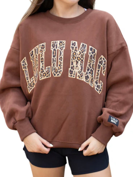Brown Leopard LuLu Mac Sweatshirt