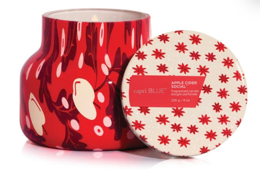 8 oz Apple Cider Social Holiday Pattern Play Petite Candle