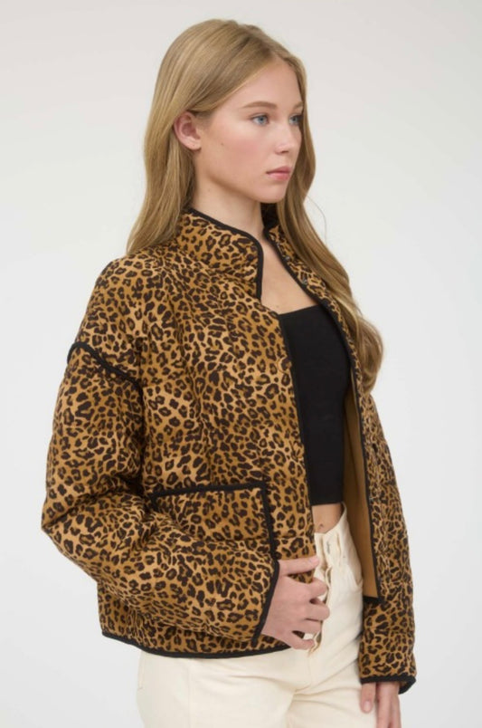 Spotted & Warm Quilted Jacket