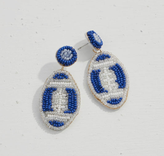 Gameday Football Beaded Earrings