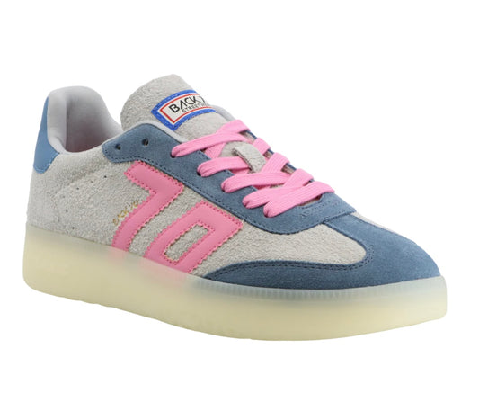 Boston Grey Jeans Pink Sneakers