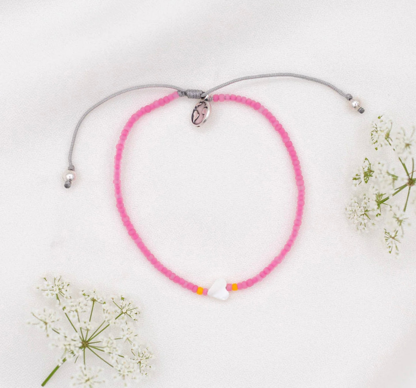 Hope Heart Pink/Yellow Bracelet