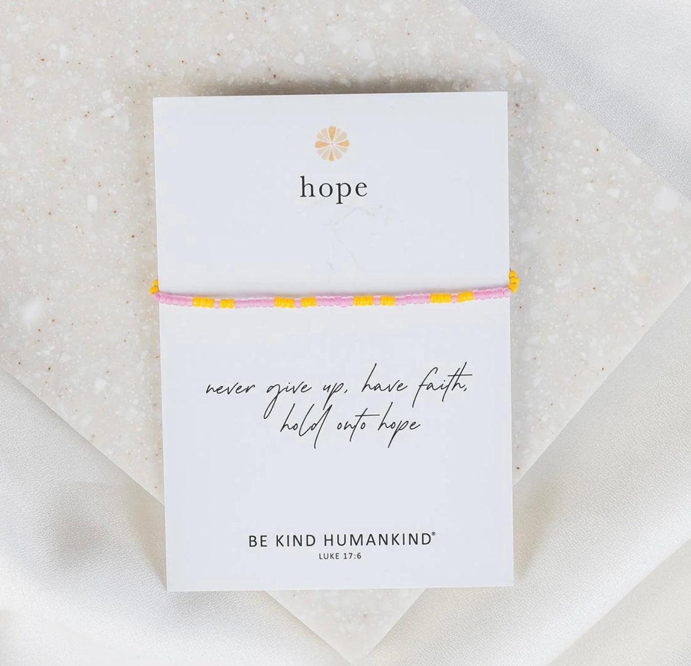 Hope Morse Code Pink/Yellow Bracelet