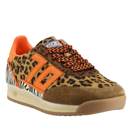Jogger L Mix Cuoin Orange Sneakers