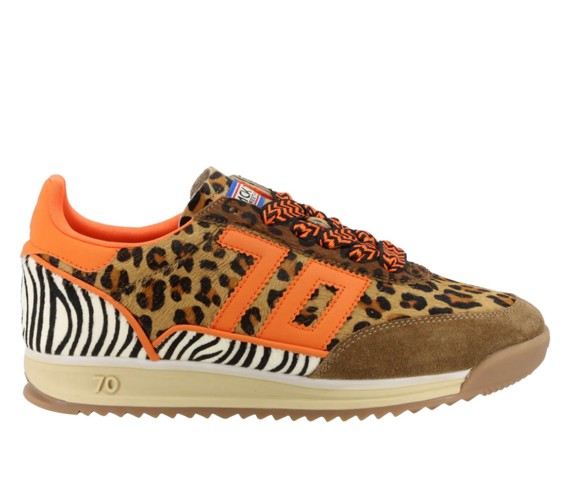 Jogger L Mix Cuoin Orange Sneakers