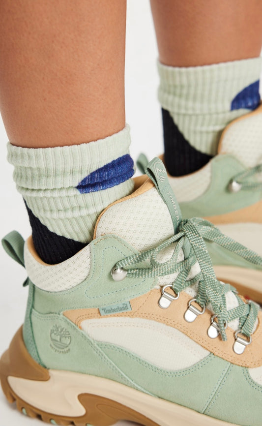 Sedona Crew Sock Blue Green Combo