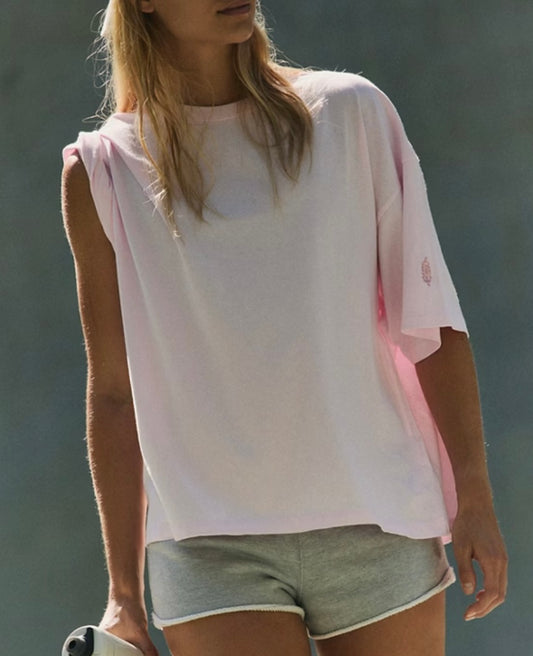 Tackle Tee in Powder Pink