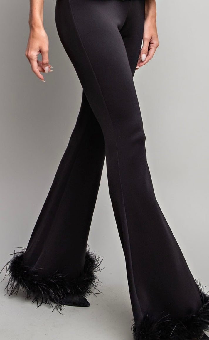 Ready To Dance Feather Black Flares