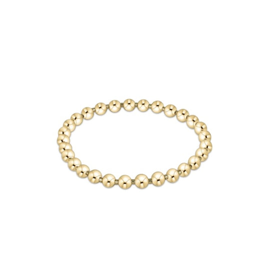 Gameday Hope Grateful 5mm Bead Bracelet - Gold Luster