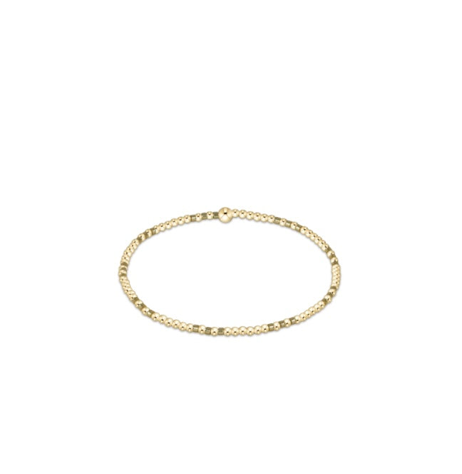 Gameday Hope Joy Pattern 2mm Bead Bracelet - White