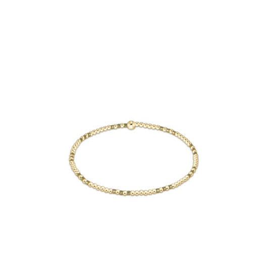 Gameday Hope Joy Pattern 2mm Bead Bracelet - White