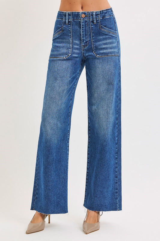 Montana Mid Rise Wide Leg Jeans