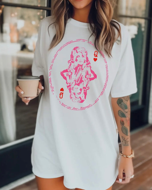Dolly Graphic White Tee
