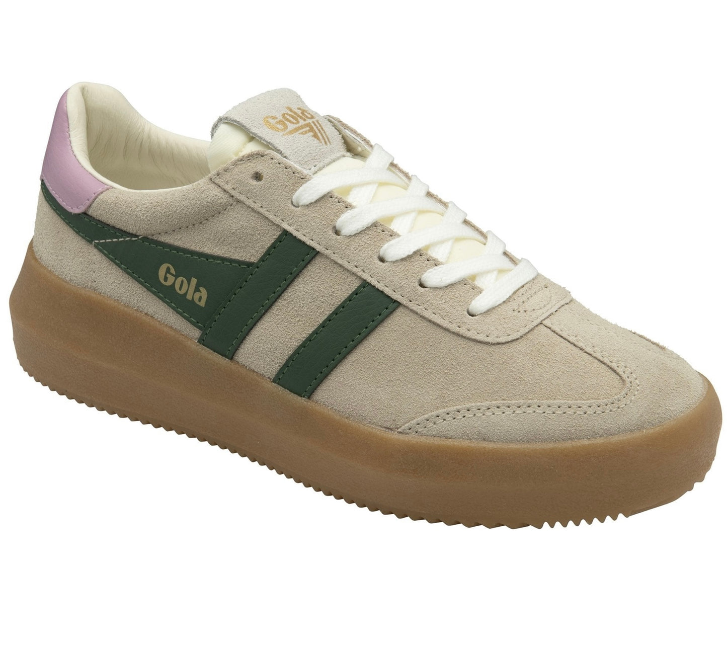Gola Womens Athena Trainer Bone/Evergreen/Candy/Gum